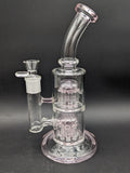 11" Dual 8 Arm Tree Perc Bong w/ Bent Neck-Avernic Smoke Shop