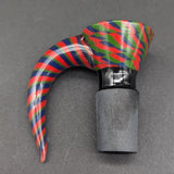 18mm Color Twist Glass Slides w/ Claw Handle-Avernic Smoke Shop