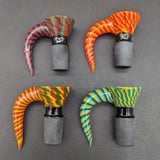 18mm Color Twist Glass Slides w/ Claw Handle-Avernic Smoke Shop