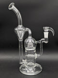 2K Glass 12" Grid Cap Recycler-Avernic Smoke Shop