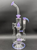 2K Glass 16" Dual Perc Capcycler #2 - Light Purple-Avernic Smoke Shop