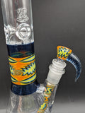 2K Glass 17" Blue Wig Wag Beaker Bong-Avernic Smoke Shop