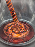 2K Glass 17" Red Wig Wag Beaker Bong-Avernic Smoke Shop