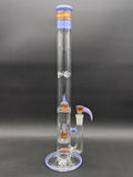 2K Glass - 19.5" Triple Perc Tube - Purple Worked-Avernic Smoke Shop
