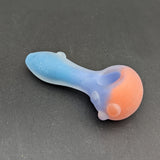 4" Frosted Tri Color Spoon Hand Pipe-Avernic Smoke Shop