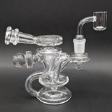 5" Clear Marble Recycler Dab Rig-Avernic Smoke Shop