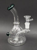 6" Bent Neck Slitted Perc Bubbler-Avernic Smoke Shop