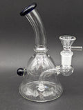 6" Bent Neck Slitted Perc Bubbler-Avernic Smoke Shop