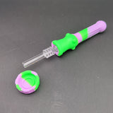 6" Silicone Nectar Collector with Nail and Silicone Jar-Avernic Smoke Shop