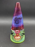 7" Gem Flower Cone Rig Purple/Green - By Lyric-Avernic Smoke Shop