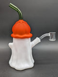 8" Pumpkin Ghost Glow in the Dark Bong-Avernic Smoke Shop