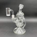 TAG - 8" Twin Arm Super Slit Donut Wormhole Recycler w/ Bellow Base-Avernic Smoke Shop