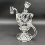 TAG - 8" Twin Arm Super Slit Donut Wormhole Recycler w/ Bellow Base-Avernic Smoke Shop