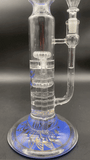 Phoenix Triple Perc Recycler Straight Tube Bong 14"-Avernic Smoke Shop