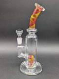 Bougie Glass 9.5" Candy Cane Bubbler-Avernic Smoke Shop