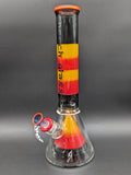 Cheech Glass - 15" Color Frit Beaker Water Pipe-Avernic Smoke Shop