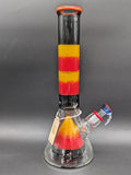 Cheech Glass - 15" Color Frit Beaker Water Pipe-Avernic Smoke Shop