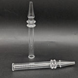 Clear Quartz One Piece Dab Straw-Avernic Smoke Shop