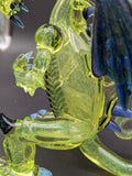 Crushed Opal Dragon Sculpture Dab Rig - Mako Glass-Avernic Smoke Shop