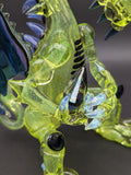 Crushed Opal Dragon Sculpture Dab Rig - Mako Glass-Avernic Smoke Shop