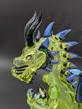 Crushed Opal Dragon Sculpture Dab Rig - Mako Glass-Avernic Smoke Shop