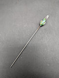 Crystal Tears Handblown Glass & Metal Hairpin Poker Tool | 6.75"-Avernic Smoke Shop