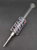 Freezable Glycerin Dab Straw w/ Stainless Steel Tip | 8.25"-Avernic Smoke Shop