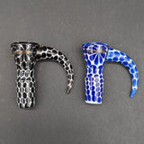 Fully Worked Polka Dot 4 Hole Slide 18mm-Avernic Smoke Shop