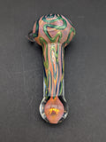 Gold Fumed Dichro Roped Hand Pipe 4.25"-Avernic Smoke Shop