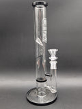 GRAV® Medium Straight Base W/ Disc Water Pipe - Black Accent-Avernic Smoke Shop