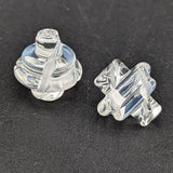 Greek Glass Slitted Spinner Cap-Avernic Smoke Shop