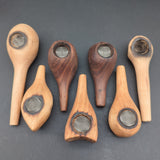 Hand Carved Wooden Pipes w/ Metal Screen-Avernic Smoke Shop