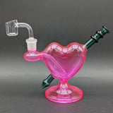 Heart Shaped Dab Rig w/ Banger-Avernic Smoke Shop
