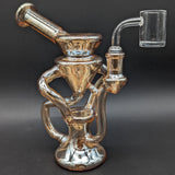 Iridescent Dual Uptake Recycler Dab Rig-Avernic Smoke Shop