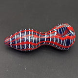 Layered Stripes Wide Base Hand Pipe-Avernic Smoke Shop