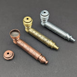 Metal Weed Etched Pipes w/ Screen-Avernic Smoke Shop