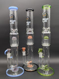 Midnight Glass 18" Worked Dual Perc Bong-Avernic Smoke Shop