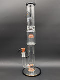Midnight Glass 18" Worked Dual Perc Bong-Avernic Smoke Shop