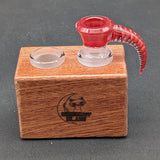 Midnight Glass - 2 Piece Wooden 18mm Slide Holders-Avernic Smoke Shop