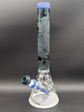 Milkyway Glass "Femme Samurai" 16″ Beaker Bong-Avernic Smoke Shop