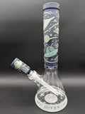 Milkyway Glass "Space Odyssey" in Color 14" Beaker-Avernic Smoke Shop