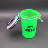 "My Weed" Slime Green Airtight Glass Stash Jar-Avernic Smoke Shop