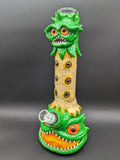 Piranha Scary 3D Resin Beaker Bong 14"-Avernic Smoke Shop