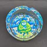 Pulsar Design Series Round Glass Ashtray | 3.4" | Assorted Designs-Avernic Smoke Shop