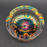 Pulsar Design Series Round Glass Ashtray | 3.4" | Assorted Designs-Avernic Smoke Shop