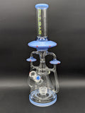 Pulsar Far-Out Visitors Recycler Glass Water Pipe | 17.25"-Avernic Smoke Shop