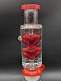 Pulsar Hidden Hearts Stackable Glycerin Bong | 13.75"-Avernic Smoke Shop