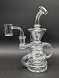 Pulsar Kicked Back Glass Recycler Rig | 7.5"-Avernic Smoke Shop
