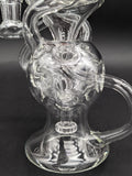 Pulsar Super Ball Style 3-Arm Recycler Glass Dab Rig | 7.75"-Avernic Smoke Shop