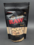 RAW Black Extra Wide Pre-Rolled Tips | 50pc Bag-Avernic Smoke Shop